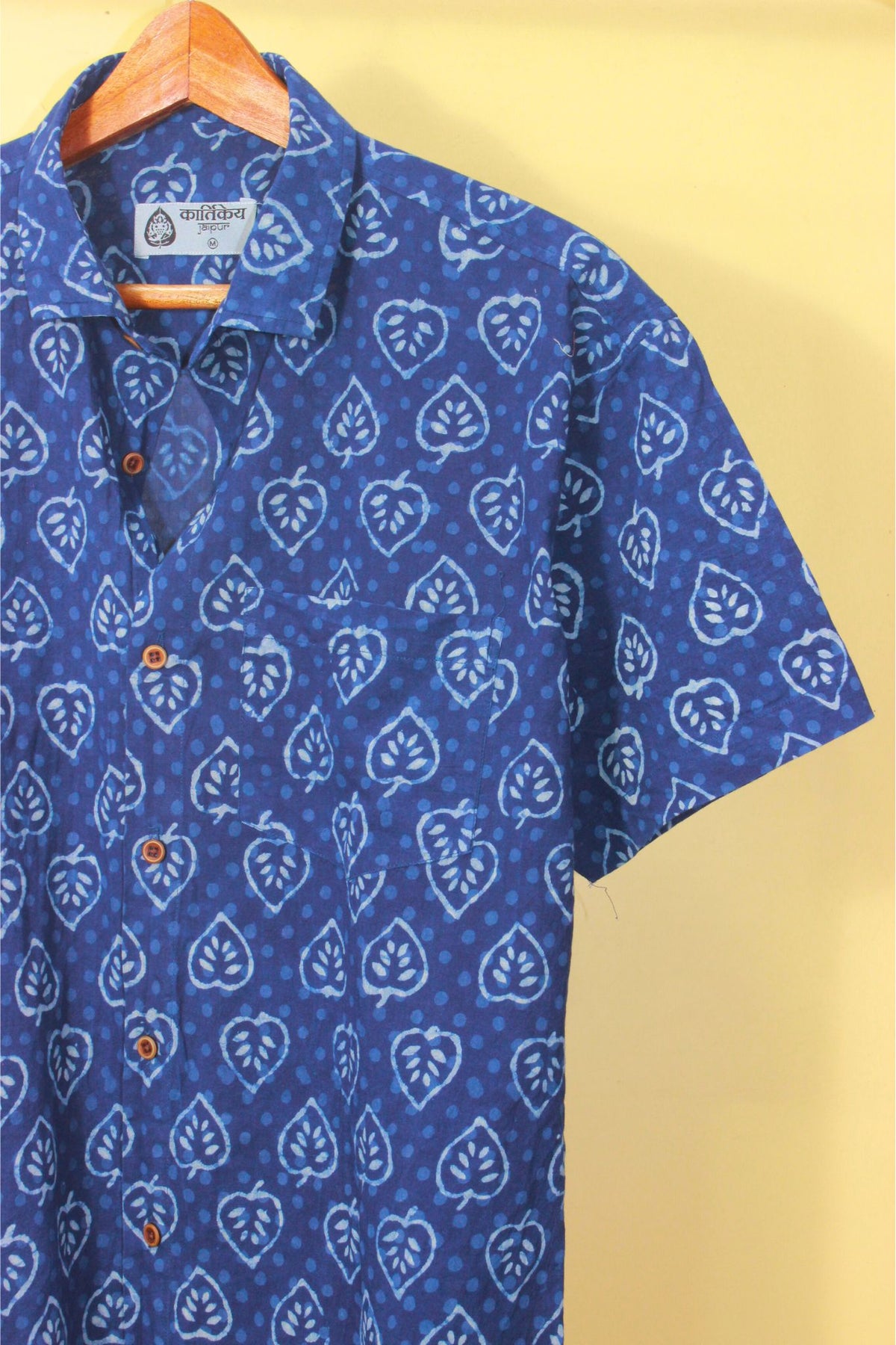 Ethnic Indigo Print Shirt for Men