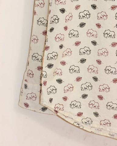 Elephant Print Ethnic Full Sleeve Men's Shirt