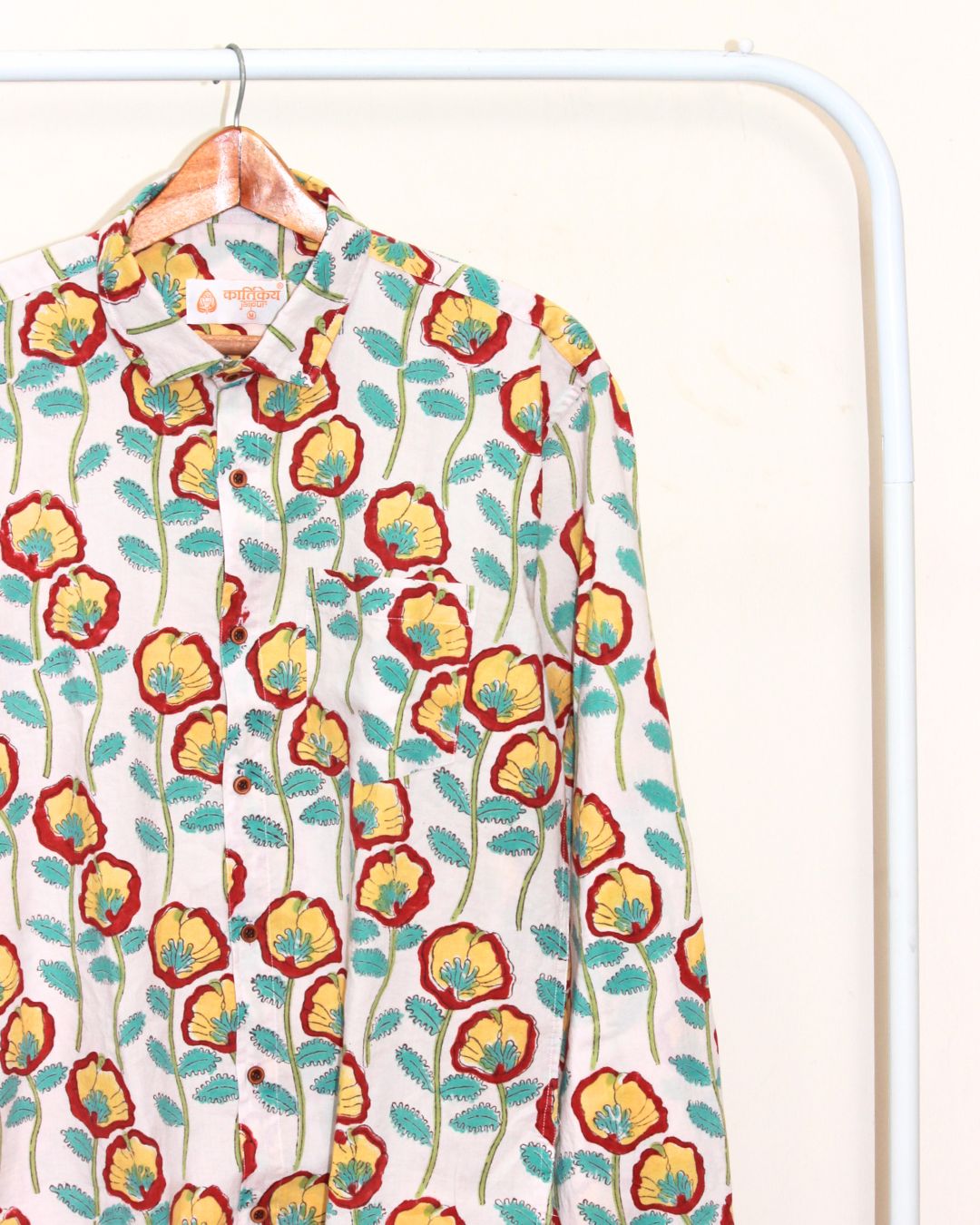 Quirky Floral Ethnic Print Full Sleeve Shirt