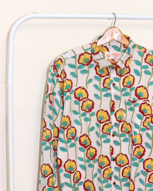Quirky Floral Ethnic Print Full Sleeve Shirt