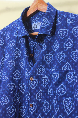 Ethnic Indigo Print Shirt for Men