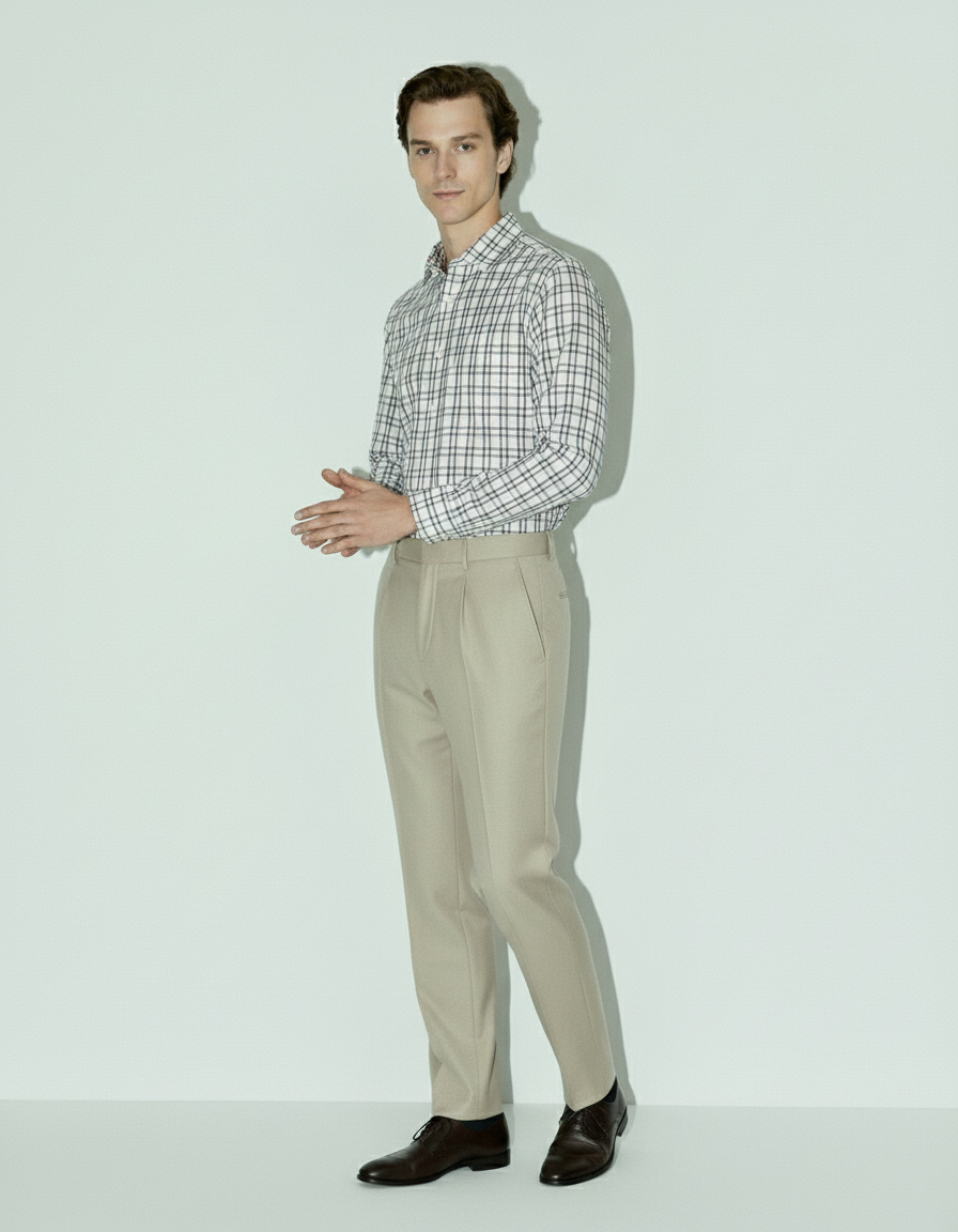 Mens Mini Checkered Every Day Wear Premium Cotton Shirt