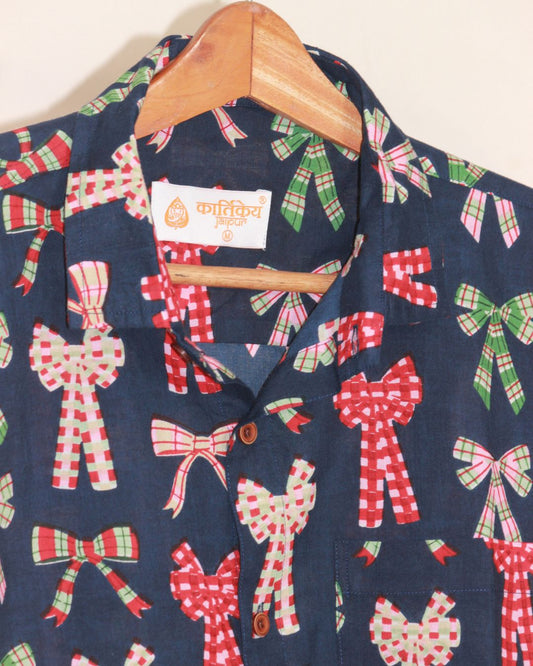 Holiday Christmas Shirt for men - Dark Blue
