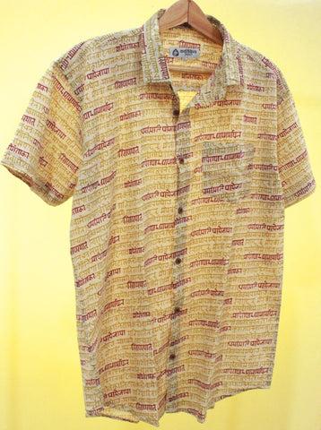 Vedik Printed Classic Cotton Shirt for Men