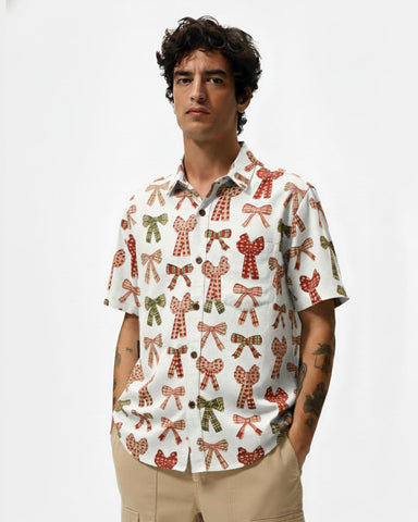 Holiday themed Christmas shirts for men - White