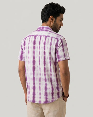 Lavender Tie Dye Cotton Shirt