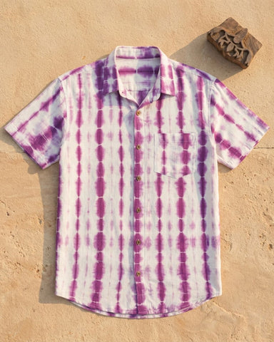 Lavender Tie Dye Cotton Shirt