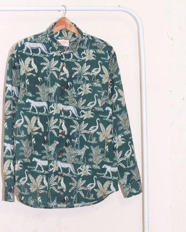 Jungle Green Full Sleeve Casual Shirt for Men