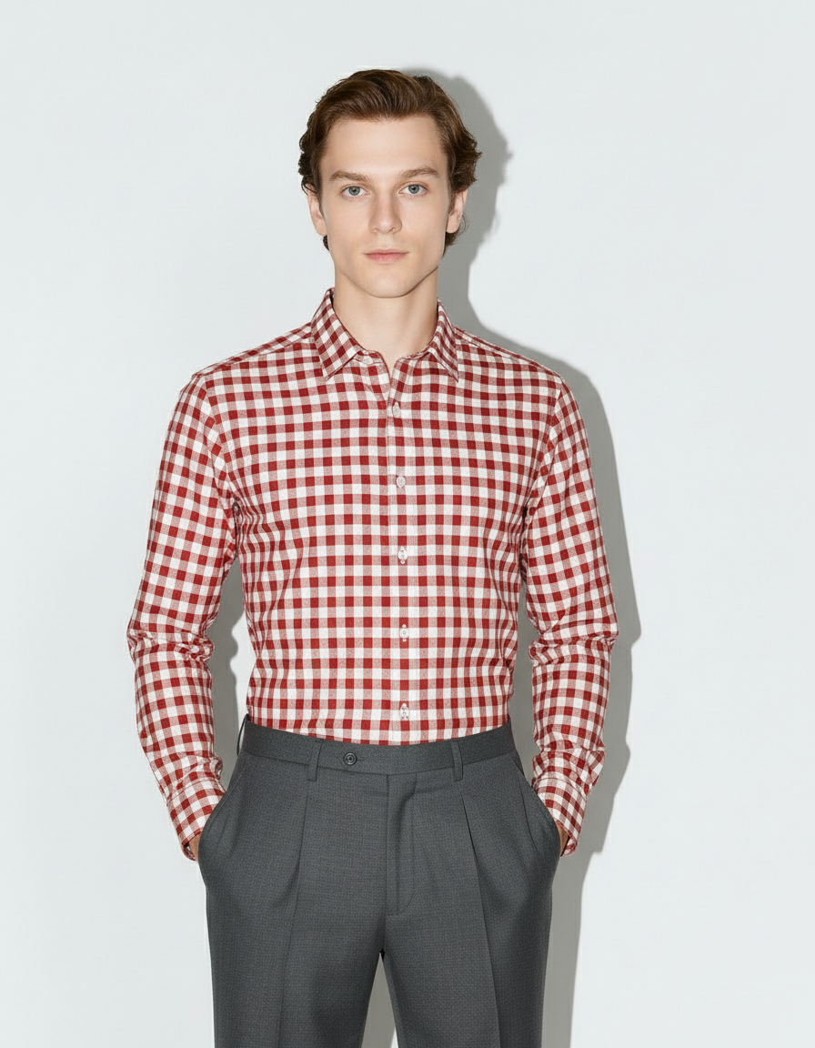 Mens Broad Checks Every Day Wear Premium Cotton Shirt