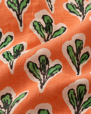 Orange Bold Floral Quirky Organic Mens Shirt