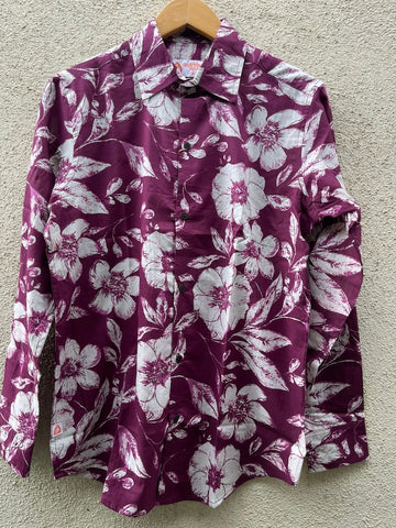 Floral Print Cotton Mens Full Sleeves Shirt