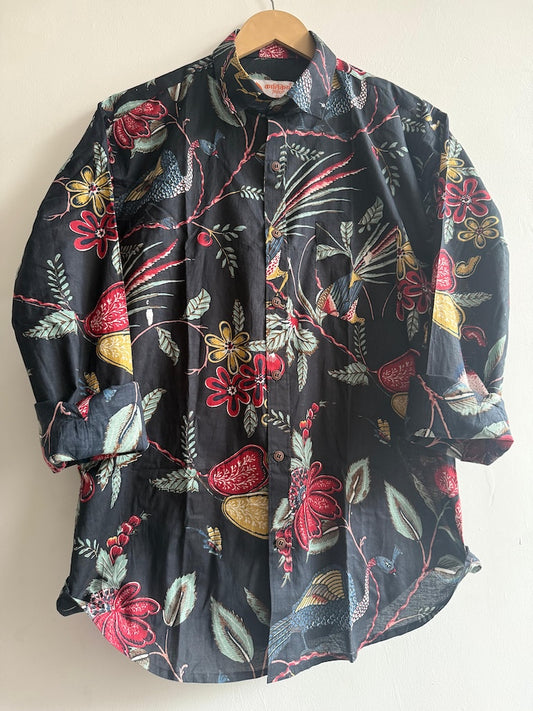 Jungle Print Cotton Mens Full Sleeves Shirt