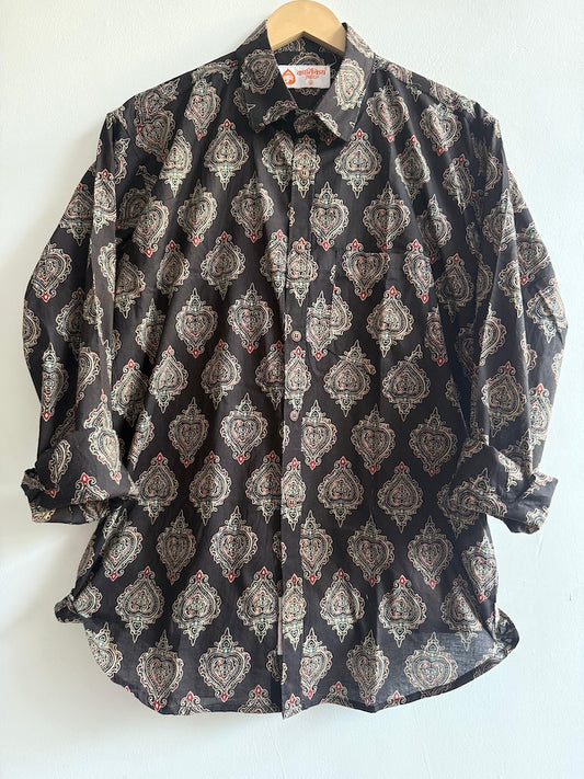 Sanganeri Print Traditional Cotton Shirt For Men