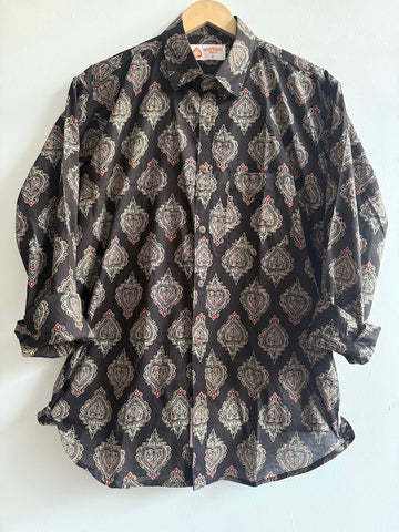 Sanganeri Print Traditional Cotton Shirt For Men