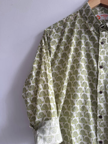 Quirky Print Cotton Mens Full Sleeves Shirt