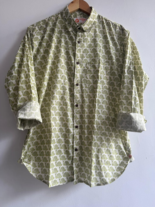 Quirky Print Cotton Mens Full Sleeves Shirt