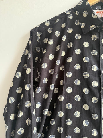 Party Wear Casual Cotton Mens Full Sleeves Shirt - Polka