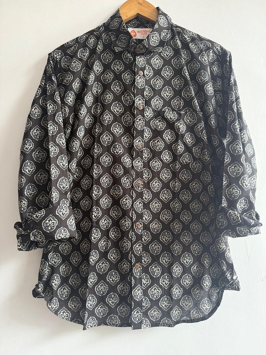 Traditional Print Cotton Mens Full Sleeves Shirt