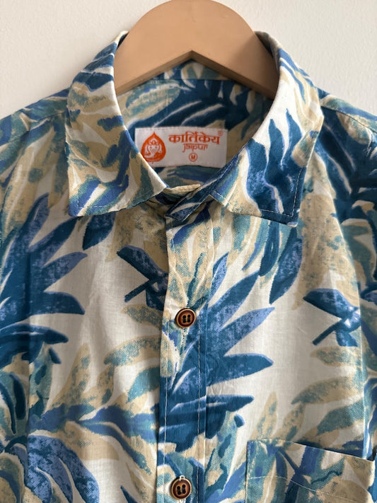 Sanganeri Printed Half Sleeve Shirt for Men
