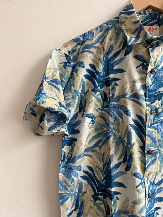 Sanganeri Printed Half Sleeve Shirt for Men