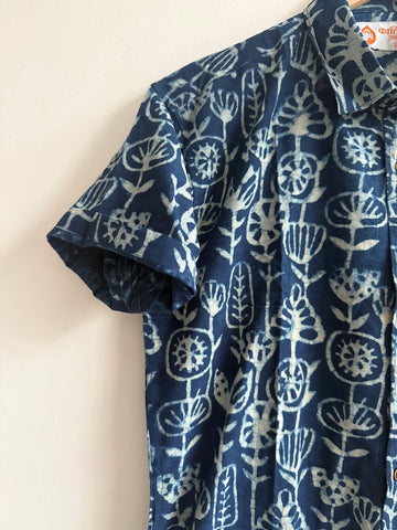 Natural Indigo Print Men's Shirt