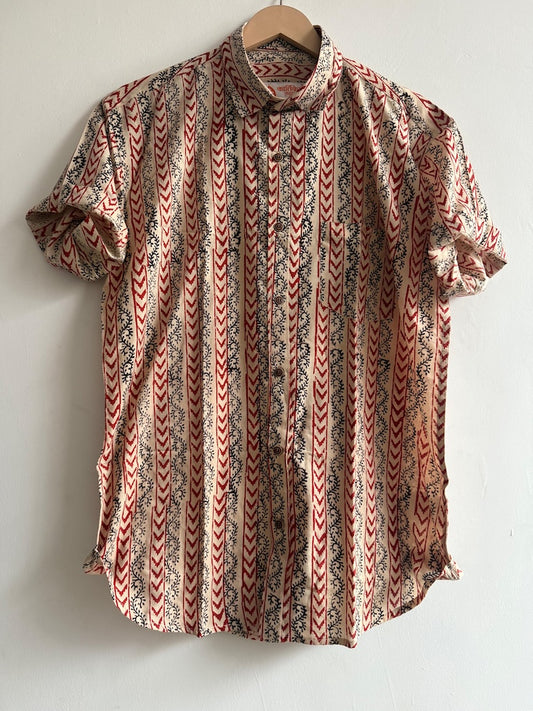 Sanganeri Printed Half Sleeve Shirt for Men