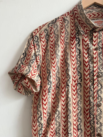 Sanganeri Printed Half Sleeve Shirt for Men