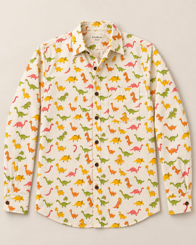 Dino Print Full Sleeve Shirt for Men