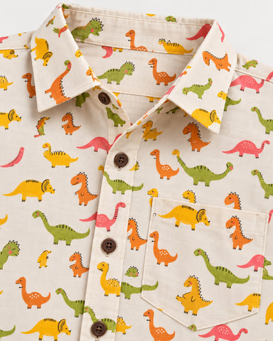 Dino Print Full Sleeve Shirt for Men