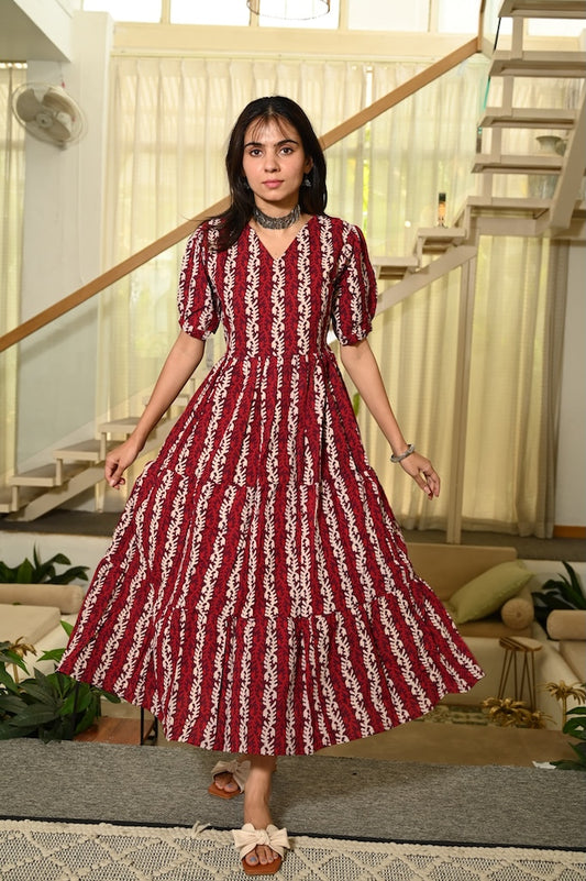 Hand Block Printed One  Piece Dress