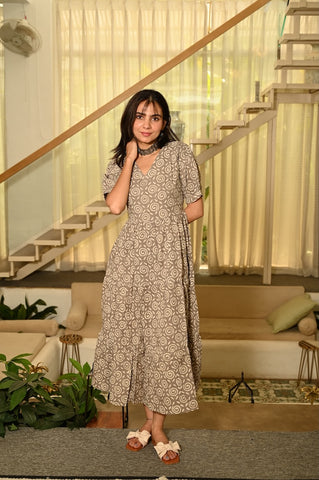 Hand Block Printed One  Piece Dress p