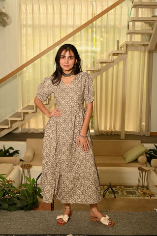 Hand Block Printed One  Piece Dress p