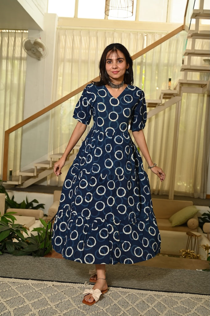 Hand Block Printed One  Piece Dress