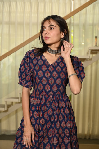 Hand Block Printed One  Piece Dress