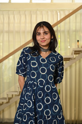 Hand Block Printed One  Piece Dress