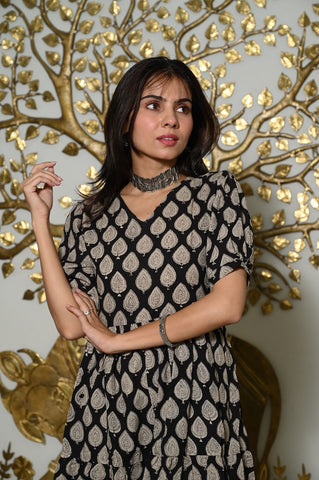 Hand Block Printed One  Piece Dress