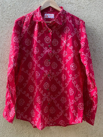 Bandhej Print Full Sleeve Shirt for Women