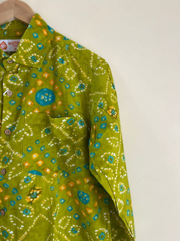 Traditional Bandhani Print F/S Shirt for Men - Festive Edit