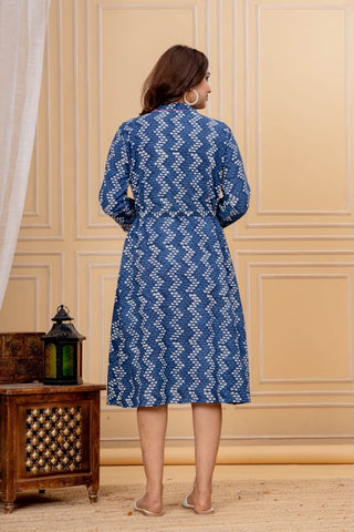 Block Printed Cotton Bathrobe