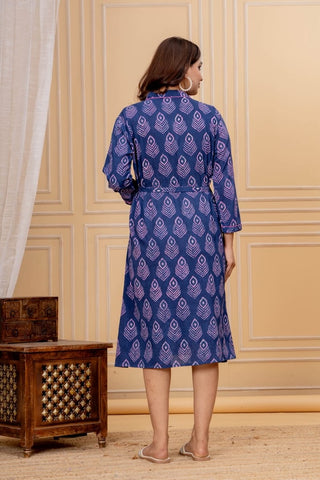 Block Printed Cotton Bathrobe