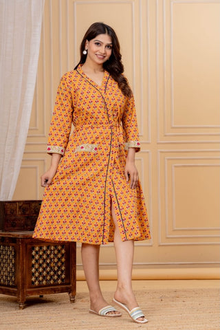 Block Printed Cotton Bathrobe
