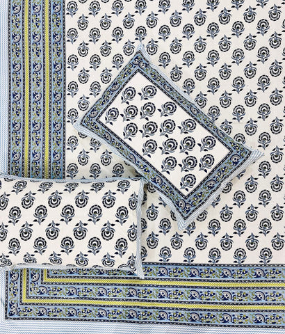 Jaipuri Rajasthani Cotton Bedsheet with Pillow Cover