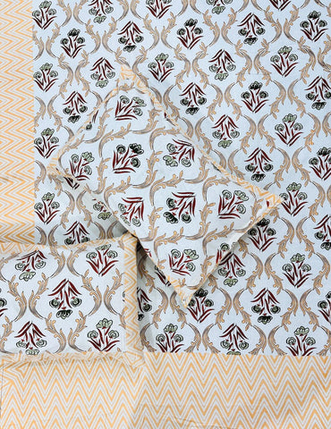 Jaipuri Rajasthani Cotton Bedsheet with Pillow Cover