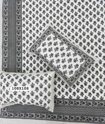Jaipuri Rajasthani Cotton Bedsheet with Pillow Cover