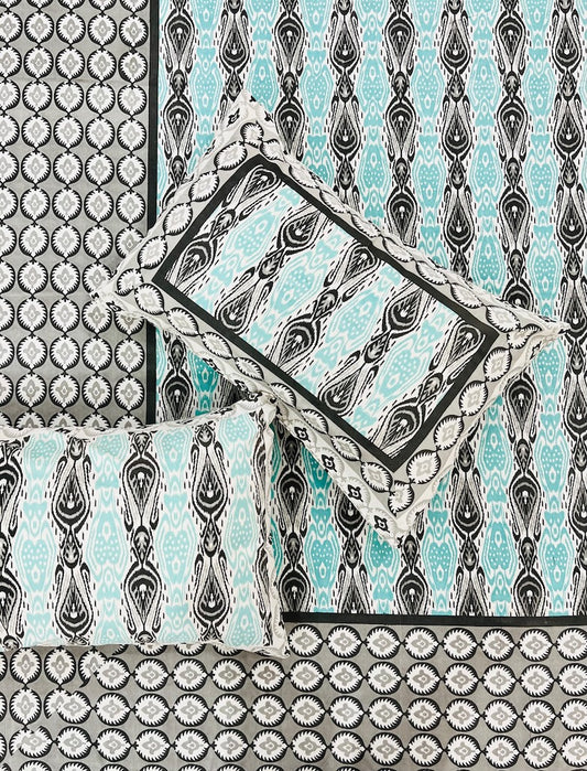 Jaipuri Rajasthani Cotton Bedsheet with Pillow Cover