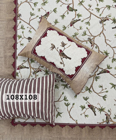Jaipuri Rajasthani Cotton Bedsheet with Pillow Cover