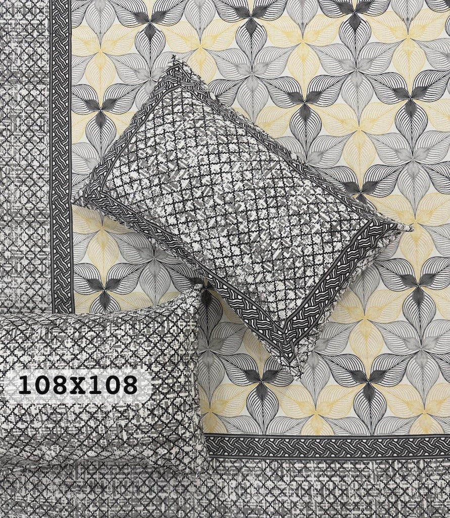 Jaipuri Rajasthani Cotton Bedsheet with Pillow Cover