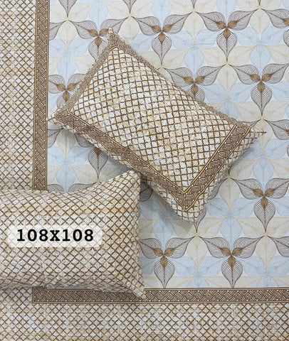 Jaipuri Rajasthani Cotton Bedsheet with Pillow Cover