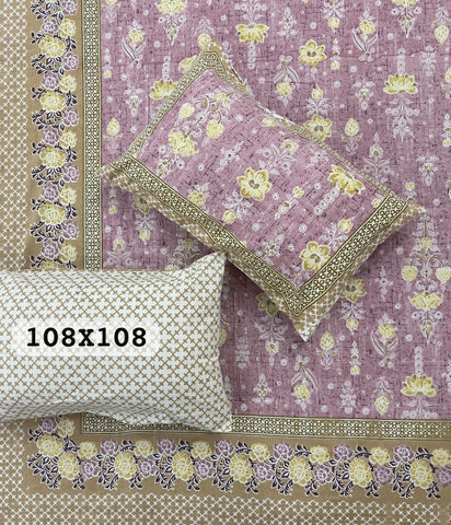 Jaipuri Rajasthani Cotton Bedsheet with Pillow Cover
