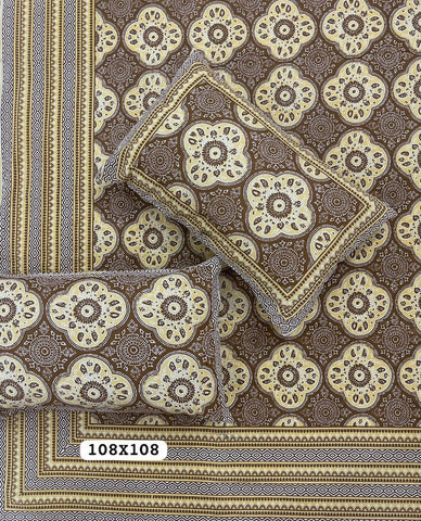 Jaipuri Rajasthani Cotton Bedsheet with Pillow Cover